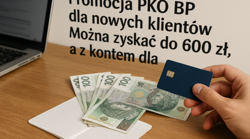 Promocja PKO BP dla nowych klientów. Można zyskać do 600 zł, a z kontem dla