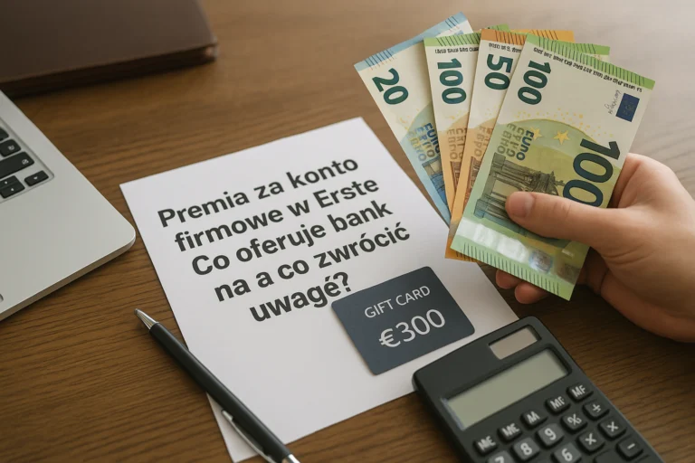 Premia za konto firmowe w Erste. Co oferuje bank i na co zwrócić uwagę?